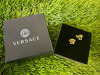 Versace Medusa Gold Plated Earrings in Box.