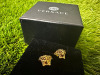 Versace Medusa Gold Plated Earrings in Box. - 2