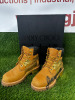 Pair of Timberland Jimmy Choo, Vibram 6 in Boot, Wheat Nubuck Boots, Size UK 3. Comes in Box. NOTE: worn in good condition.