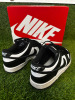 Pair of Nike Dunk Low (GS) in White & Black, Size UK 3. Comes in Box. NOTE: worn in good condition. - 2