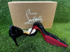 Pair of Christian Louboutin Iriza 85 Black Patent High Heel Shoes, Size 35. Comes in Box with Dust Covers & Spare Heel Tips. NOTE: worn in good condition. - 4