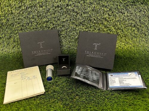 Tolkowsky 18ct White Gold 0.25ct Diamond Band, Size K. Comes in Box with Gemological Science Identification Report, Certificate of Authenticity & Tolkowsky Eye Glass.