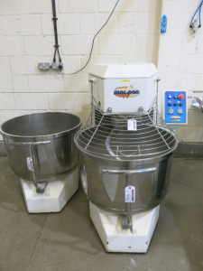 Mac.Pan SP120 AUT.PB Floor Standing Commercial Spiral Mixer, S/N 131252, Year 2015. Comes with 2 x Bowls.