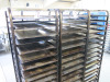 3 x Stainless Steel 16 Shelf Oven Racks. Comes with 48 x Stainless Steel Trays. - 2