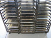 3 x Stainless Steel 16 Shelf Oven Racks. Comes with 48 x Stainless Steel Trays. - 4