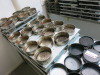 Approx 600 Assorted Used Cake Tins in Various Sizes with 3 x 18 Rack Trolley's Included. - 6