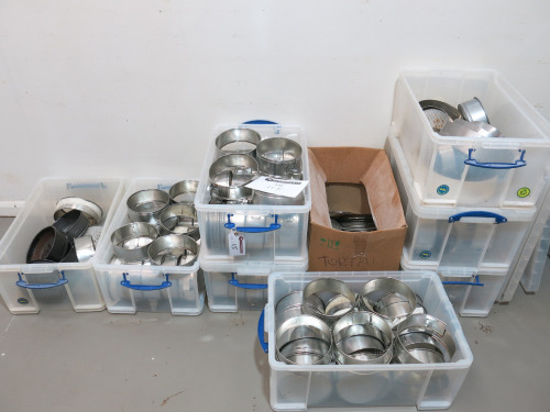 9 x Crates of Assorted Cake Tins in Various Sizes.