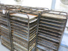 8 x Metal Mobile 16 Rack Trolleys with Back Bars. Comes with 128 Trays. Size H178 x W52 x D77cm. - 3