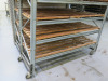 2 x Metal Mobile 7 Rack Wood Slatted Trolleys. Size H213 x W62cm x D155cm - 2