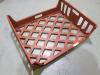 WITHDRAWN: 38 x Red Stackable Bakery Trays. Size H18 x W66 x D55cm. - 2