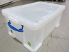20 x Clear Plastic 64L Containers with Lids. - 3