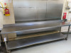 Stainless Steel Prep Table with Shelf Under on Castors. Size H85 x W285 x D60cm.