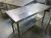 Stainless Steel Prep Table with Shelf Under. Size H90 x W150 x D60cm. - 2