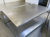 Stainless Steel Prep Table with Shelf Under on Castors. Size H90 x W180 x D110cm. - 2