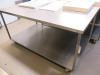 Stainless Steel Prep Table with Shelf Under on Castors. Size H90 x W180 x D110cm. - 2