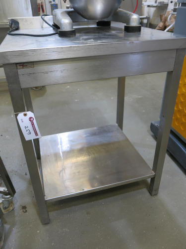 Novameta Stainless Steel Prep Table with Shelf Under. Size H87 x W70 x D70cm.