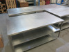 Stainless Steel Prep Table with 2 Shelves Under on Castors. Size H90 x W180 x D110cm. - 2