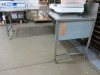 Stainless Steel L Shape Mobile Bespoke Made Table. Size H83 x W175 x W207 x D85cm. - 4