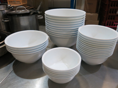 31 x Assorted Sized Aravan Mixing Bowls to Include: 10 x 11Lt, 4 x 7Lt, 11 x 4.5Lt & 6 x 2.5Lt.