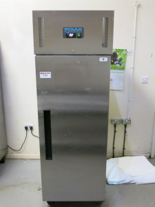 Polar Stainless Steel Single Door Refrigerator, Model G592, S/N 129390. Size H200 x W68 x D81cm.