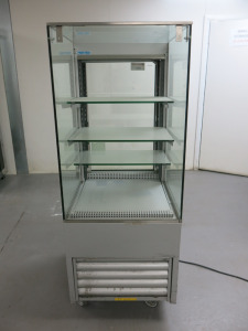 Frost Tech 3 Shelf Refrigerated Display on Wheels, Model ECO-P75/60. Size H155 x W60 x D80cm.