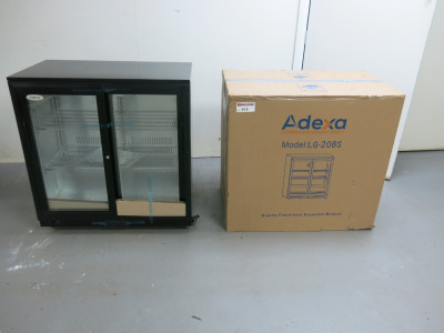 Boxed/Unused, Adexa LG-208S Back Bar Chiller on Castors. Size H94 x W90 x D51cm.