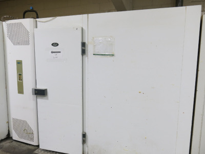 Foster Walk in Chiller with Single Door, Foster Commando Refrigeration Unit, Size H210 x W300 x D185cm. NOTE: buyer to dismantle & remove from site.