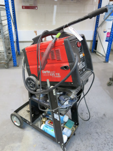 Clarke Mig 135 TE Turbo Welder. S/N H-07-539284, Comes with Wire, Gas & Welding Mask on Trolley.