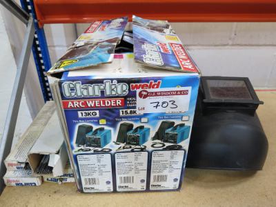 Clarke Arc Welder Easi Arc 115N in Original Box with Quantity of Welding Sticks. Comes with Welding Mask.