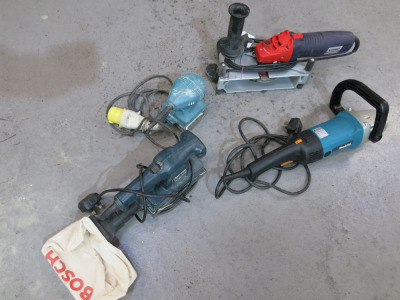 4 x Power Tools to Include: Sparky FK302 Wall Channel Grinder, Makita 9227CB Polisher & 2 Misc Sanders.