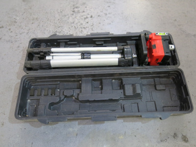 Forge Steel Laser Level with Tripod in Carry Case.