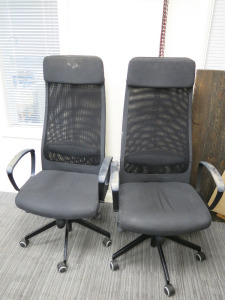 4 x High Back Swivel Office Chairs.