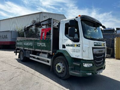 SN71 YLH: DAF Trucks LF 290 Grab Lorry, Fitted with Hiab X-HIDUO 118B-2 & Brick Grab with Wireless Hand Held Controller, 18,000kg Gross, Mileage 114,447km. Comes with Key, V5 & History Document Folder.