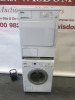 Pair of Miele Washing/Dryer Equipment to Include: 1 x Miele Honeycomb Care Condenser Dryer, Model T4262C & 1 x Miele Honeycomb Care Front Loading Washing Machine, Model W3240. Overall Size H169 x W 60 x D55cm.