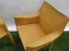 Vintage Pair of Mario Bellini Cassini Cab 413 Tan Leather Armchairs. - 4