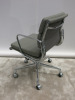 Charles Eames by Vitra EA217 Soft Pad Polished Aluminium Grey Leather Iconic Office Swivel Chair. - 3