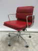 Charles Eames by Vitra EA217 Soft Pad Polished Aluminium Red Leather Iconic Office Swivel Chair. - 2