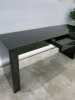 Ebonised Black Highly Polished Console Table with Soft Close Drawer. Size H74 x W161 x D45cm. - 5