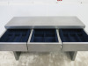 Nico Villeneuve London Sideboard with 3 Drawers in Textured Aluminium Finish. Size H96 x W1440 x D48cm. - 3