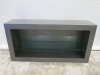 Heavy Wood Side Unit In Silver With Thick Glass Shelf. Size H80 x W160 x D40cm. - 2