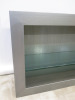 Heavy Wood Side Unit In Silver With Thick Glass Shelf. Size H80 x W160 x D40cm. - 3