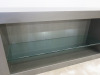 Heavy Wood Side Unit In Silver With Thick Glass Shelf. Size H80 x W160 x D40cm. - 4