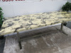 Vintage Large Marble Effect Table with Heavy Metal Legs, Size H75 x W240 x D120cm. - 2