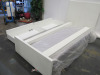 Ikea Malm Single 3ft Bedframe in White with Headboard, Mattress and 2 Drawers On Castors. Size L72" x W36". NOTE: castors require attention. - 3