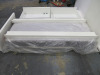 Ikea Malm Single 3ft Bedframe in White with Headboard, Mattress and 2 Drawers On Castors. Size L72" x W36". NOTE: castors require attention. - 5