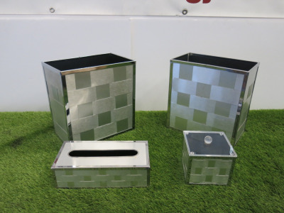 4 x Stylebuilt Accessories Inc New York to Include: 2 x Waste Bins & 2 x Tissue Holders.