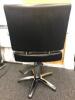 Chrome Framed Hair Stylists, Pump Up, Swivel Chair in Black PVC - 3