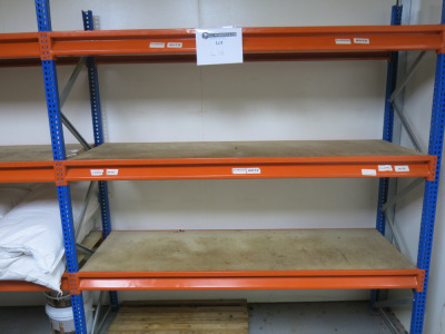 Room Containing Orange & Blue Boltless Racking to Include: 12 x 200cm Uprights, 38 x 180cm Beams & 19 x Boards.