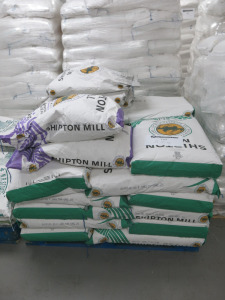 Pallet Containing 24 Bags of Shipton Mill Speciality Organic Flour Containing: 23 x 25Kg Bags of White Flour, BBE May 2025, 3 x 16Kg Khorason Flour, BBE Dec 2024 & 2 x 25Kg Bags of French Type 45 White Flour, BBE Sept 2024