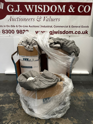 Large Assortment of Grey Fabric Curtains (As Viewed/Unknown Size & Quantity).